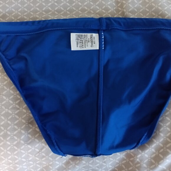 (*) VINTAGE ASICS SWIM BRIEF, ROYAL BLUE, ASIAN SIZE "O" (33"-35") - Pre-Owned - Picture 7 of 8